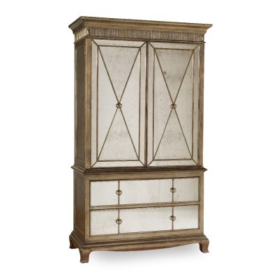 Hooker Sanctuary Armoire in Gold