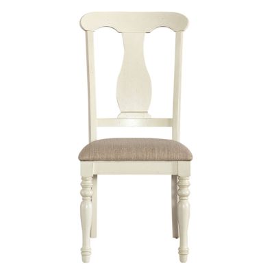Liberty Furniture Ocean Isle Upholstered Slat Back Side Chair in Cream
