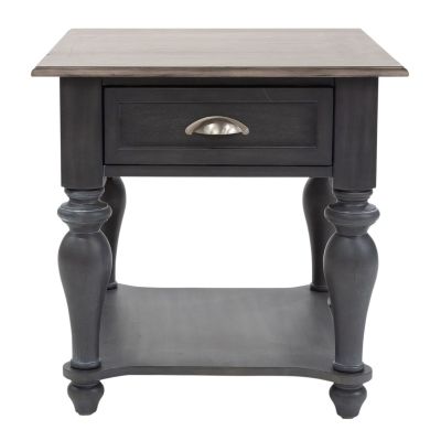 Liberty Furniture Ocean Isle Drawer End Table in Gray