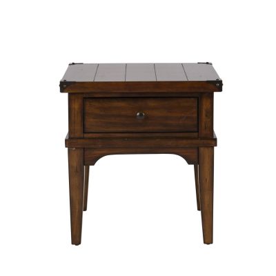 Liberty Furniture Aspen Skies End Table in Brown