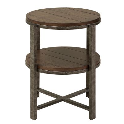 Liberty Furniture Breckenridge Round End Table in Brown