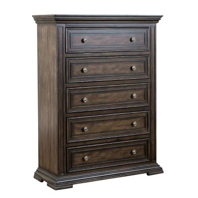 Liberty Furniture Big Valley Five Drawer Chest in Brownstone
