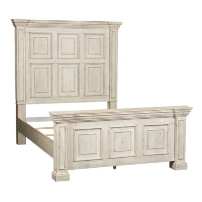 Liberty Furniture Big Valley King Panel Bed in Whitestone 