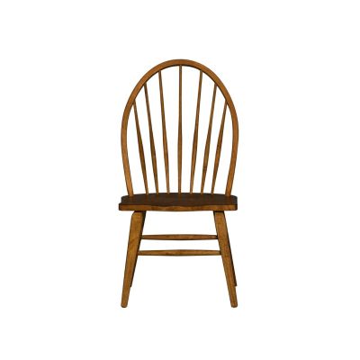 Liberty Furniture Hearthstone Ridge Windsor Back Side Chair in Brown