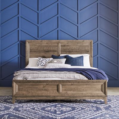Liberty Furniture Ridgecrest Queen Panel Bed in Cobblestone