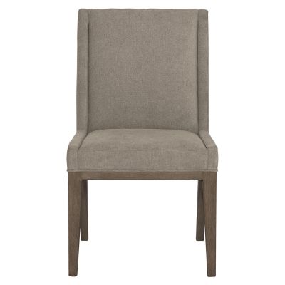 Bernhardt Linea Upholstered Dining Side Chair in Cerused Charcoal