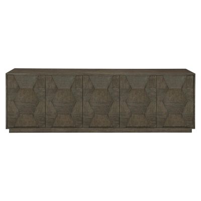 Bernhardt Linea 92 Entertainment Console in Cerused Charcoal