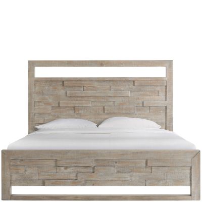 Riverside Furniture Intrigue Queen LED Panel Bed in Hazelwood