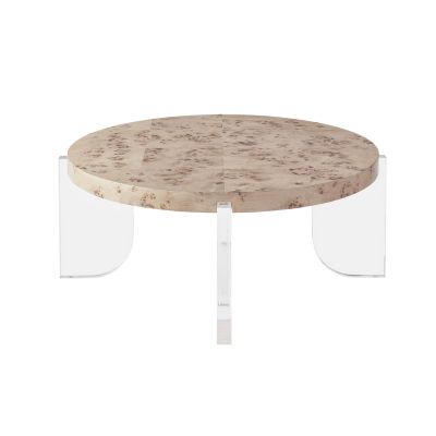 Universal Furniture Miranda Kerr Home Tranquility Aerial Cocktail Table in Mappa Burl