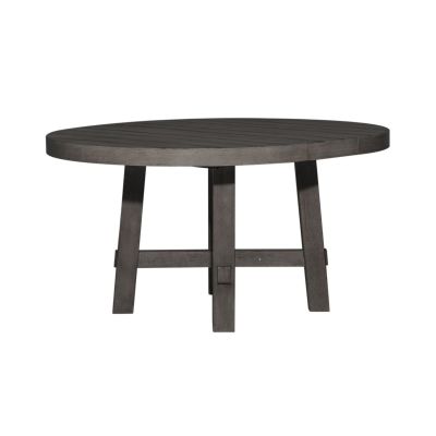 Liberty Furniture Modern Farmhouse Round Dining Table in Gray
