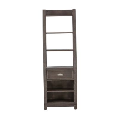 Liberty Furniture Heatherbrook 72" Leaning Bookcase Pier in Black