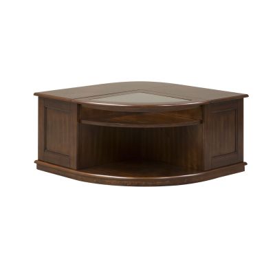 Liberty Furniture Wallace Wedge Cocktail Table in Brown