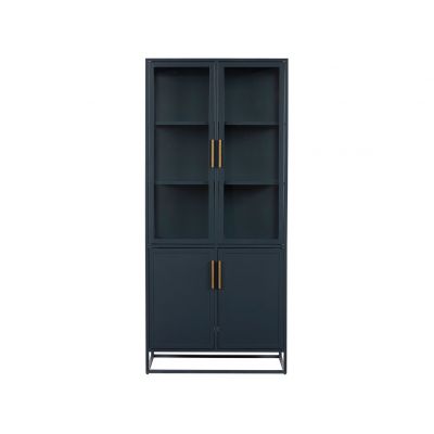 Universal Furniture Getaway Cerulean Blue Santorini Tall  Metal Kitchen Cabinet 