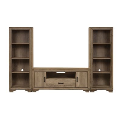 Liberty Furniture Sun Valley Entertainment Center with Piers in Brown