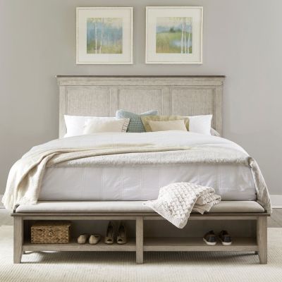 Liberty Furniture Ivy Hollow Storage Bed in Dusty Taupe