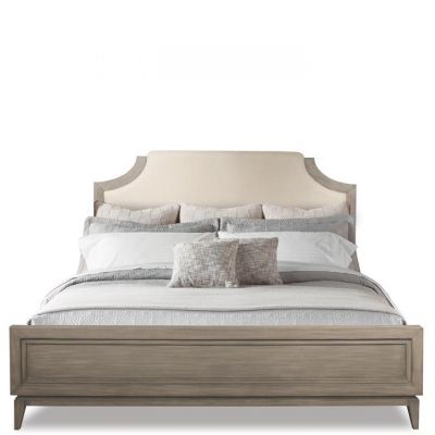 Riverside Furniture Vogue Gray Wash King Upholstered Bed