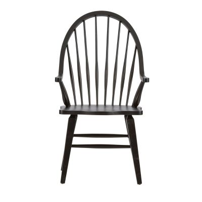 Liberty Furniture Hearthstone Ridge Windsor Back Arm Chair in Black