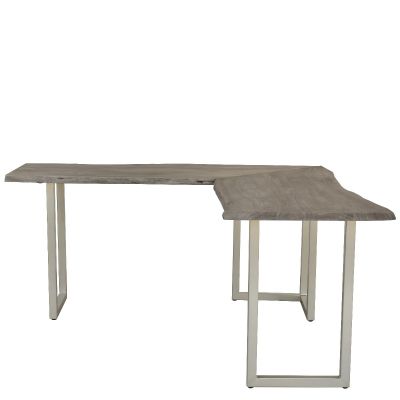 Riverside Furniture Waverly Sandblasted Gray L  Shape Desk
