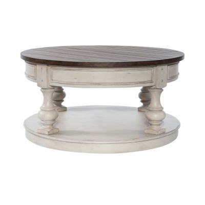 Liberty Furniture Morgan Creek Round Cocktail Table in White