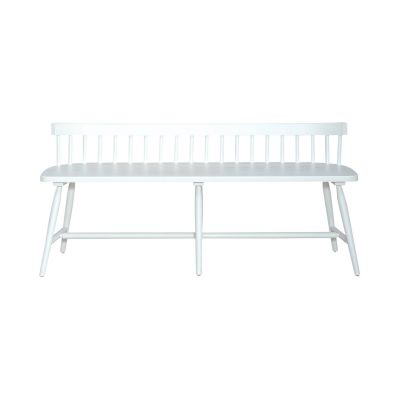Liberty Furniture Palmetto Heights Low Back Spindle Bench in Two-Tone
