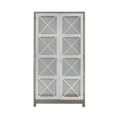 Liberty Furniture Palmetto Heights Bunching Display Cabinet in Two-Tone