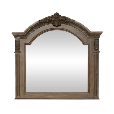 Liberty Furniture Carlisle Court Arched Mirror in Chestnut