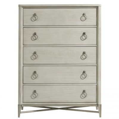Riverside Furniture Maisie Five Drawer Chest in Champagne