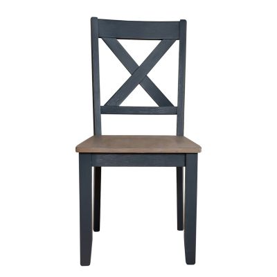 Liberty Furniture Lakeshore X Back Side Chair in Navy
