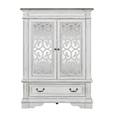 Liberty Furniture Abbey Park Mirrored Wood Door Chest in White
