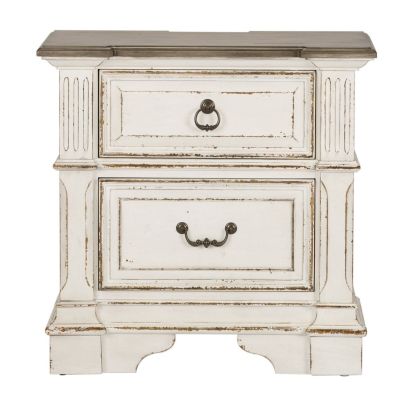 Liberty Furniture Abbey Park Two Drawer Nightstand in White