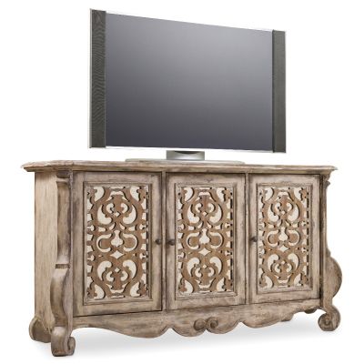 Hooker Chatelet Entertainment Console in Light Wood