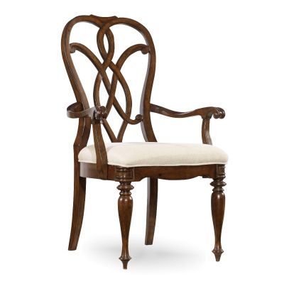 Hooker Leesburg Splatback Arm Chair in Dark Brown