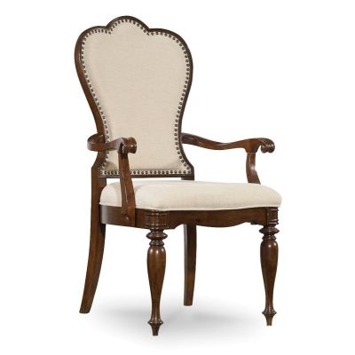 Hooker Leesburg Upholstered Arm Chair in Dark Brown