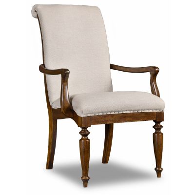 Hooker Archivist Upholstered Arm Chair in Brown