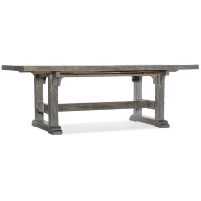 Hooker Beaumont 84in Rectangular Dining Table w-2/22in Leaves in Gray