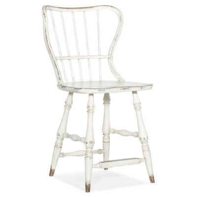 Hooker Ciao Bella Spindle Back Counter Stool in White