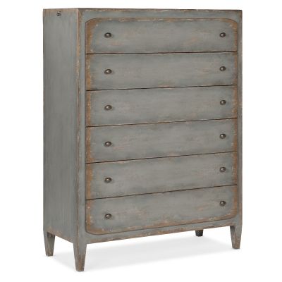 Hooker Ciao Bella Six-Drawer Chest in Speckled Gray