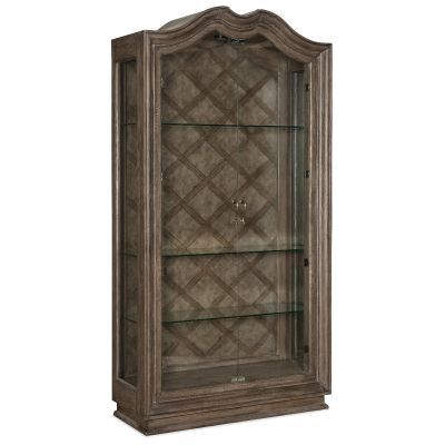 Hooker Woodlands Display Cabinet in Brownish Gray
