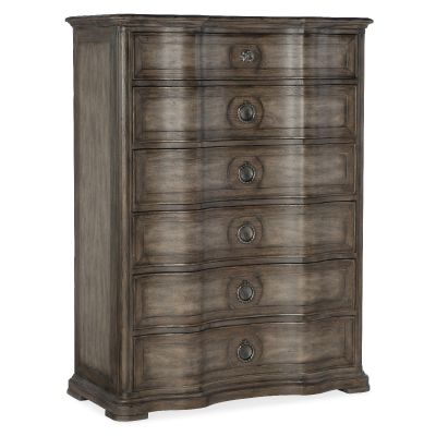 Hooker Woodlands Six-Drawer Chest in Brownish Gray