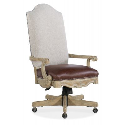 Hooker Castella Medium Wood Tilt Swivel Chair