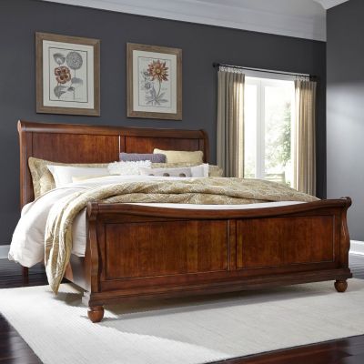 Liberty Furniture Rustic Traditions Cherry Cal.King Sleigh Bed in Cherry