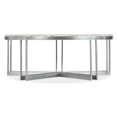 Hooker Melange Marin Round Cocktail Table in Silver
