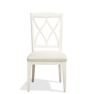 Riverside Furniture Myra XX Back Upholstered Side Chair in Paperwhite Set of 2
