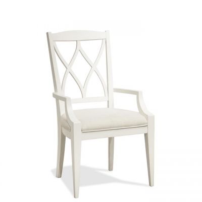 Riverside Furniture Myra XX Back Upholstered Arm Chair in Paperwhite Set of 2