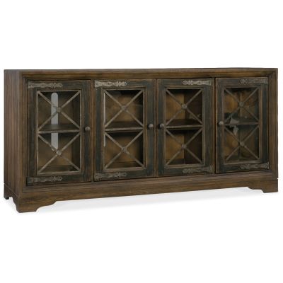 Hooker Hill Country Pipe Creek Bunching Media Console in Anthracite Black