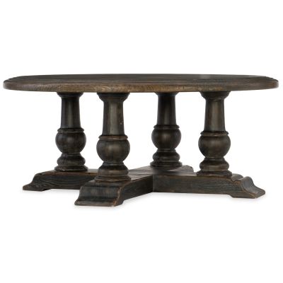 Hooker Hill Country Medina Round Cocktail Table in Saddle Brown