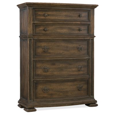Hooker Hill Country Gillespie Five-Drawer Chest in Anthracite Black