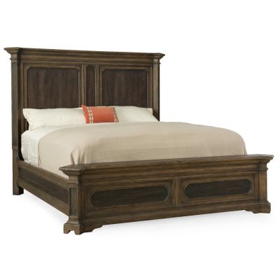 Hooker Hill Country Woodcreek Queen Mansion Bed in Saddle Brown