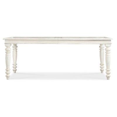 Hooker Traditions Rectangle Dining Table with Two 22-inch leaves in Whites