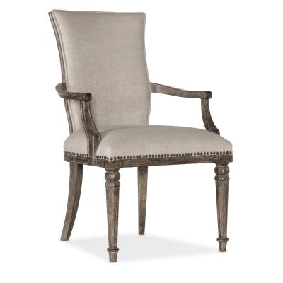 Hooker Traditions Upholstered Arm Chair  in Dark wood